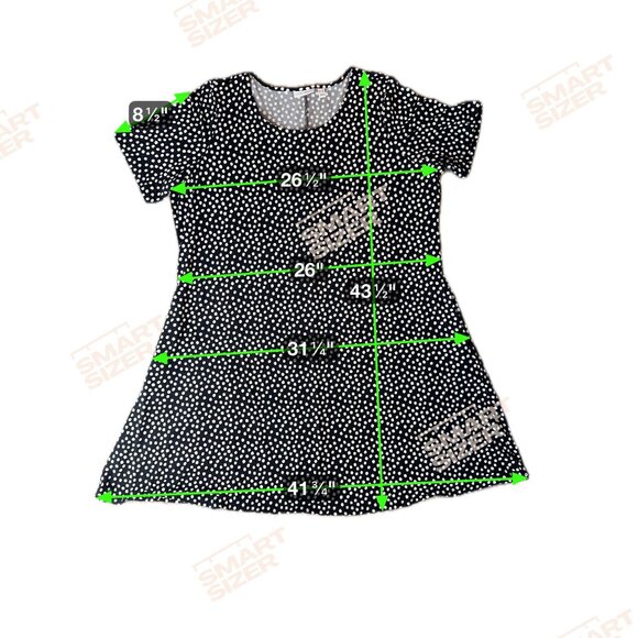 Susan Graver Liquid Knit Dress Womens SIze 3X Stretch Oversize Stretch Polka Dot - Picture 2 of 7